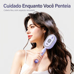 Escova de Cabelo 5 em 1 – Névoa, Massagem do Couro Cabeludo e Cuidados Capilares
