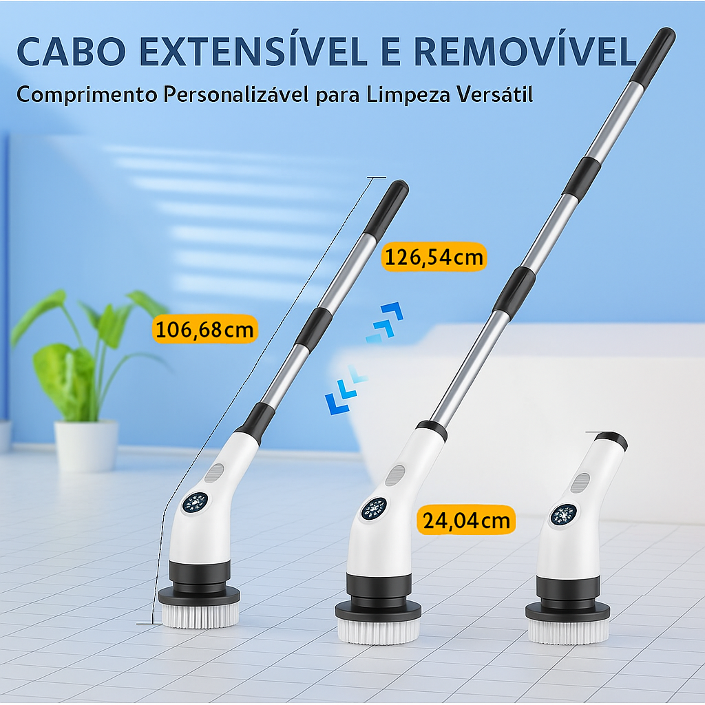 Escova de limpeza eléctrica multifunções