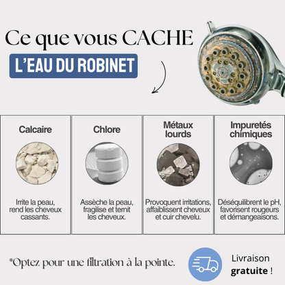 Pommeau de douche filtrant anti-impuretés™