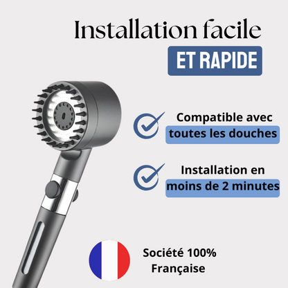 Pommeau de douche filtrant anti-impuretés™
