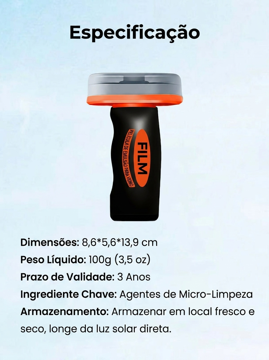 Removedor de Oleosidade para Vidros