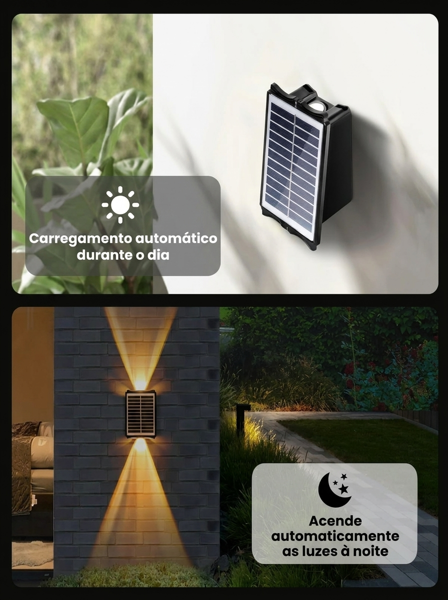Luz Solar Exterior Premium Brilhante