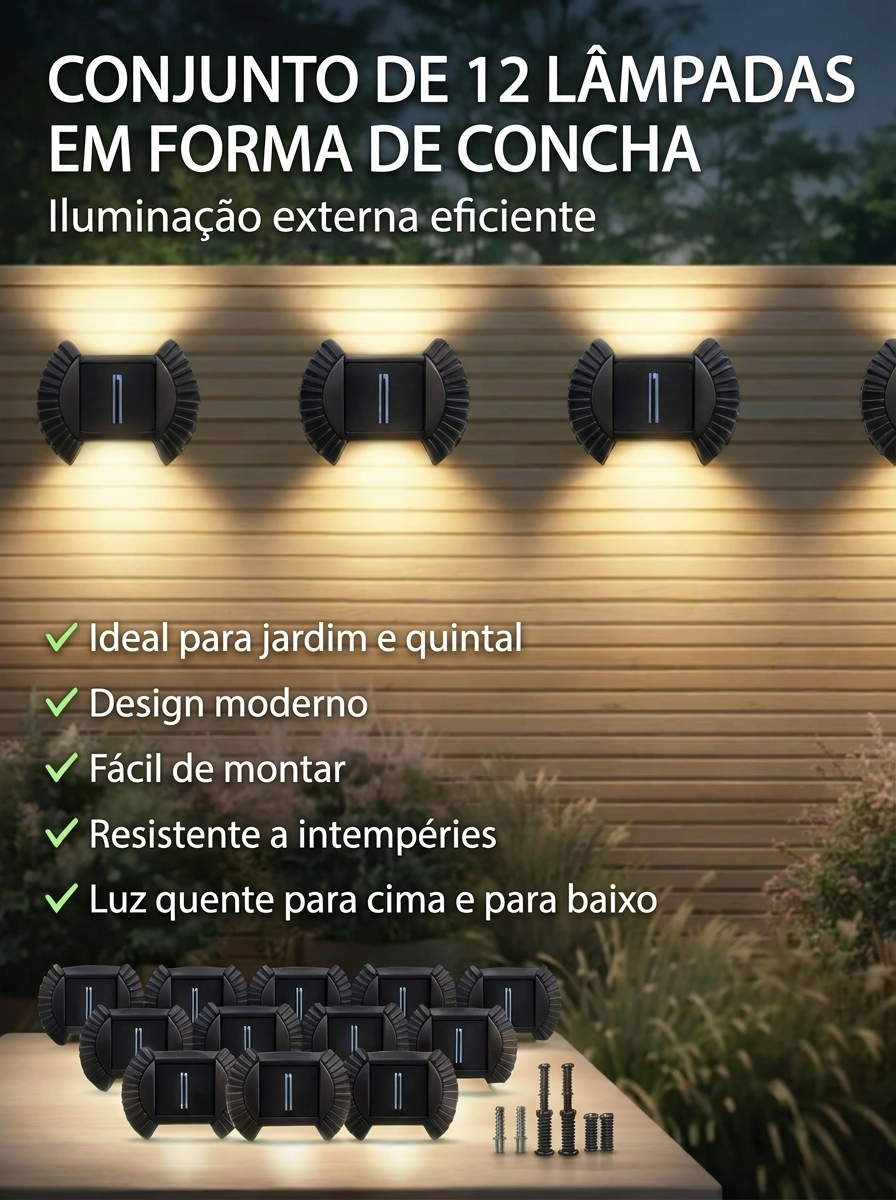 Luz Solar Exterior Premium Brilhante