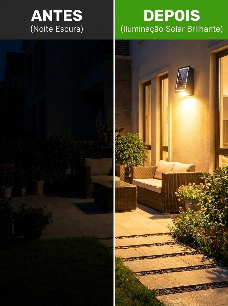 Luz Solar Exterior Premium Brilhante