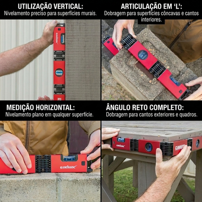Nível Dobrável com Medidor de Ângulos