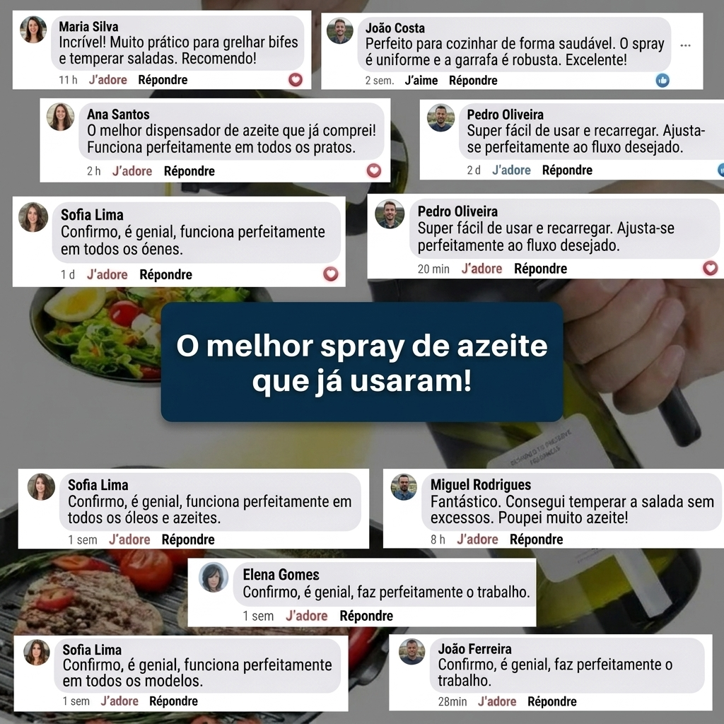Dosador de Óleo 2 em 1 – Spray & Bico Dosador de Precisão