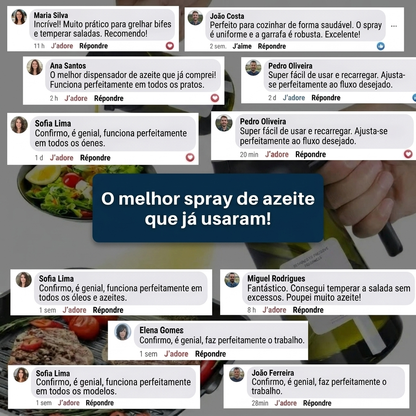Dosador de Óleo 2 em 1 – Spray & Bico Dosador de Precisão
