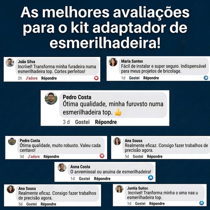 Kit Adaptador para Transformar sua Furadeira ou Parafusadeira em Esmerilhadeira