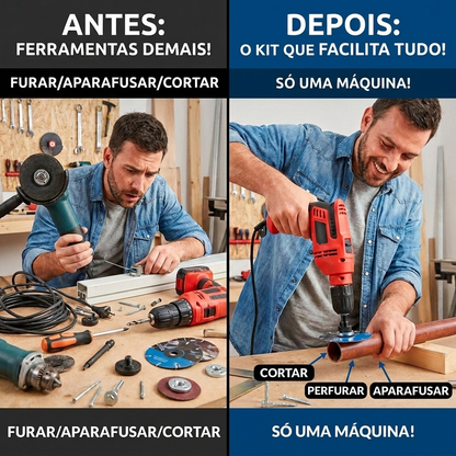 Kit Adaptador para Transformar sua Furadeira ou Parafusadeira em Esmerilhadeira