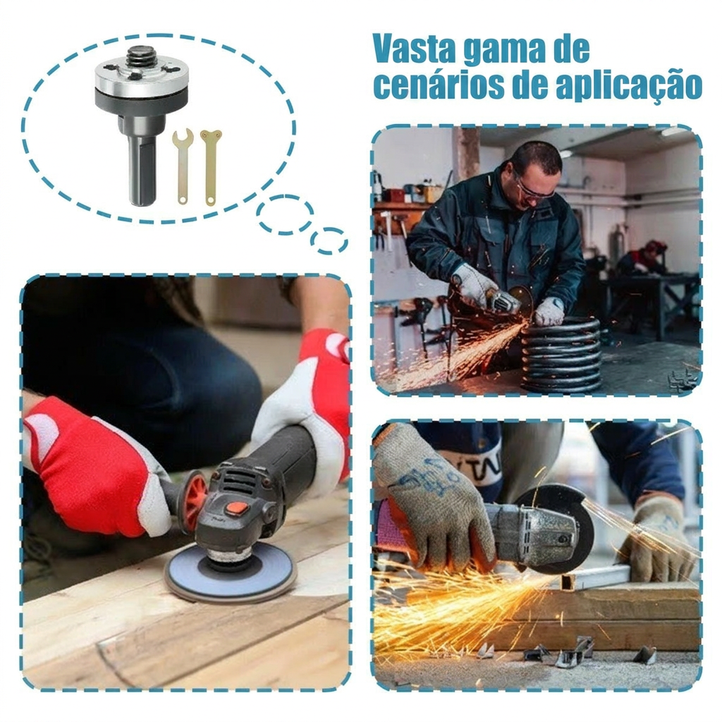 Kit Adaptador para Transformar sua Furadeira ou Parafusadeira em Esmerilhadeira