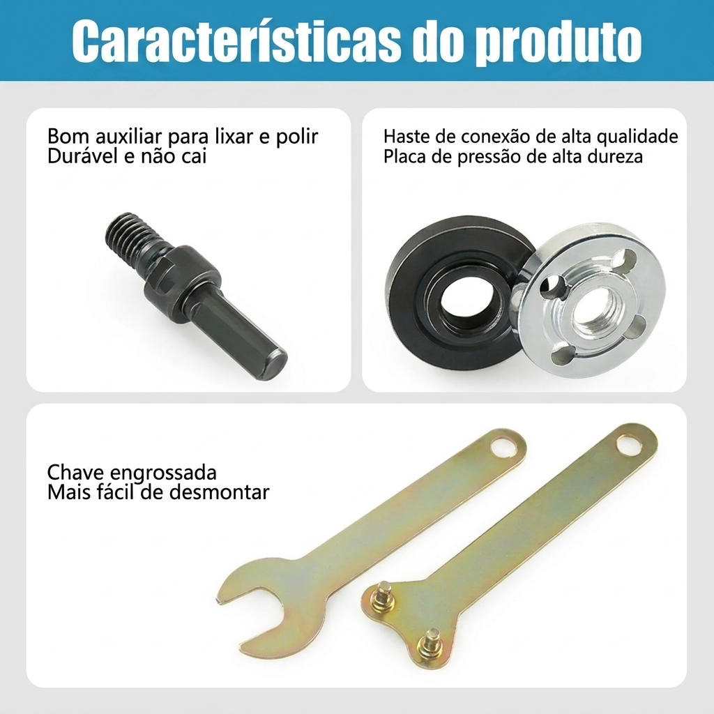 Kit Adaptador para Transformar sua Furadeira ou Parafusadeira em Esmerilhadeira