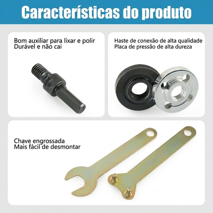 Kit Adaptador para Transformar sua Furadeira ou Parafusadeira em Esmerilhadeira