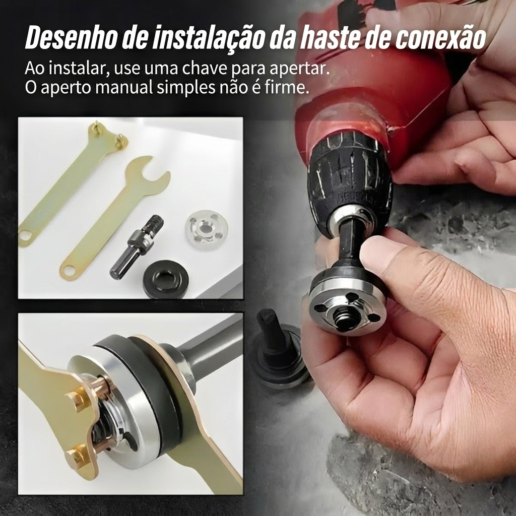 Kit Adaptador para Transformar sua Furadeira ou Parafusadeira em Esmerilhadeira