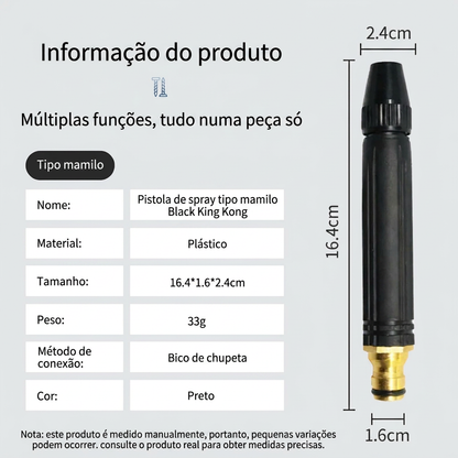 Potente pulverizador doméstico de alta pressão para lavagem de carros e jardinagem