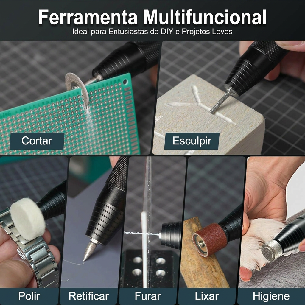Kits de ferramentas rotativas sem fios para amadores e artesãos