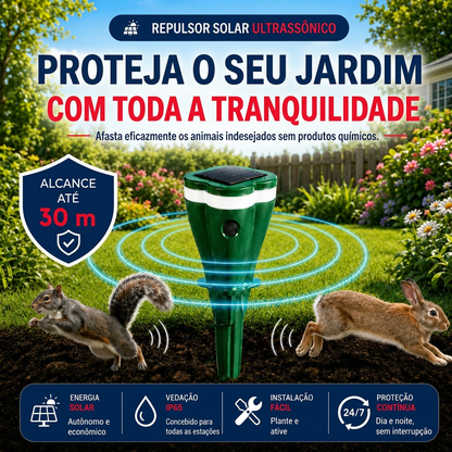 Escudo exterior autónomo de 360° contra animais indesejados