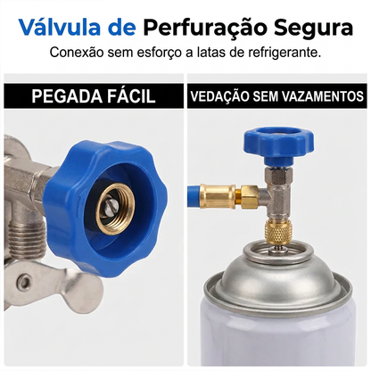 ⏳Oferta temporária⏰ Mangueira de enchimento de ar condicionado R134a com manómetro – ferramenta universal e fácil de usar
