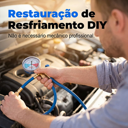 ⏳Oferta temporária⏰ Mangueira de enchimento de ar condicionado R134a com manómetro – ferramenta universal e fácil de usar