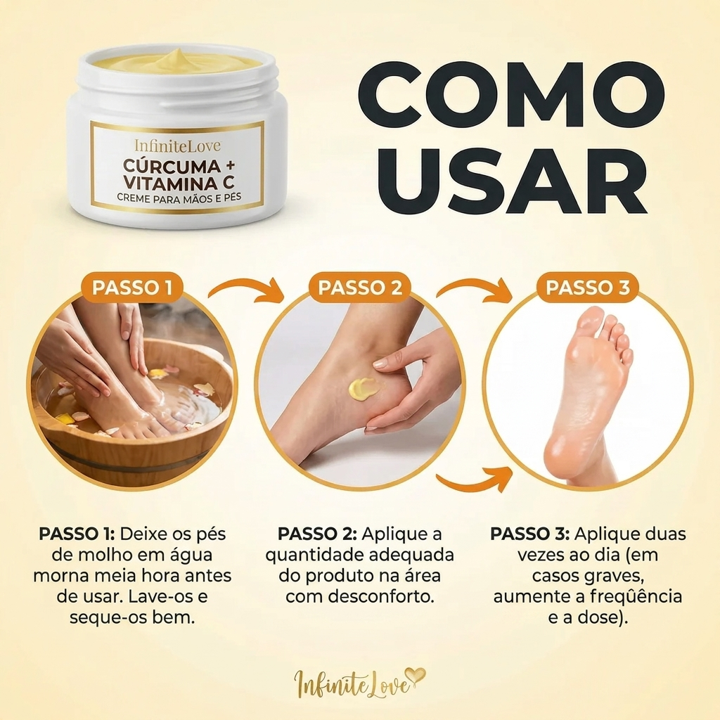 Creme Reparador para Mãos e Pés – Hidrata, Repara e Uniformiza o Tom da Pele