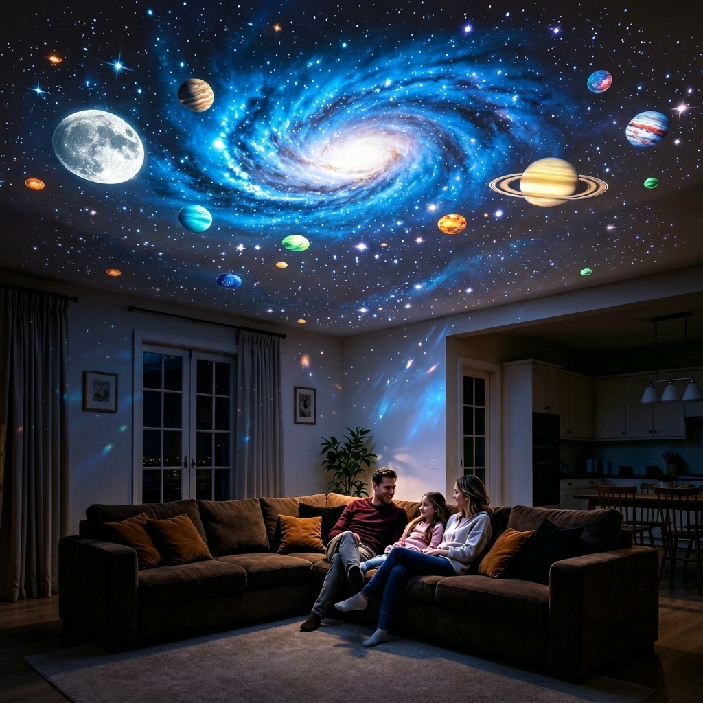 Projetor LED Galáxia & Oceano – Ambiente Relaxante 360°