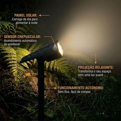 Refletor Solar LED para Jardim – Iluminação Externa Automática