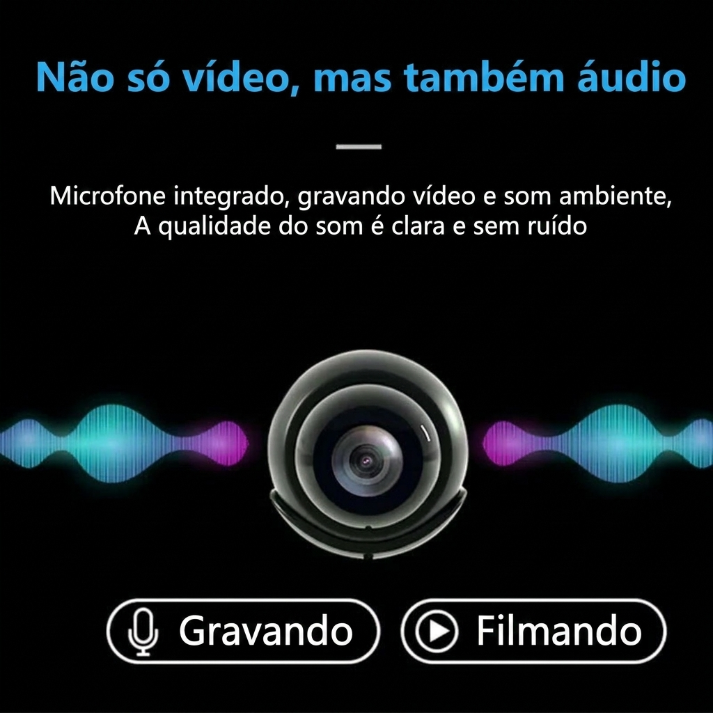 Mini Câmara WiFi HD 1080P – Visão Noturna e Deteção de Movimento