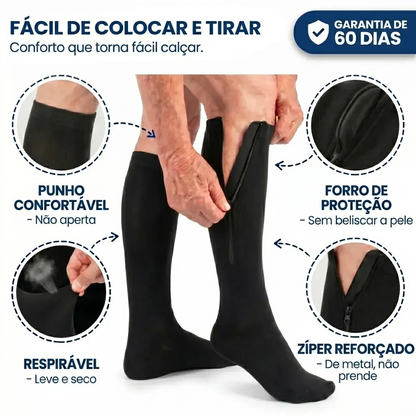 Meias de Compressão – Fácil de Calçar e Conforto Diário