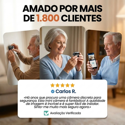 Mini Câmara WiFi HD 1080P – Visão Noturna e Deteção de Movimento