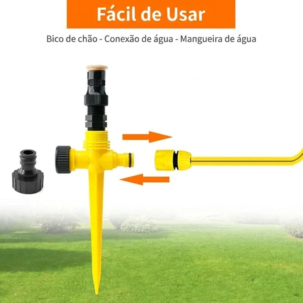 Irrigador Giratório 360º Prático