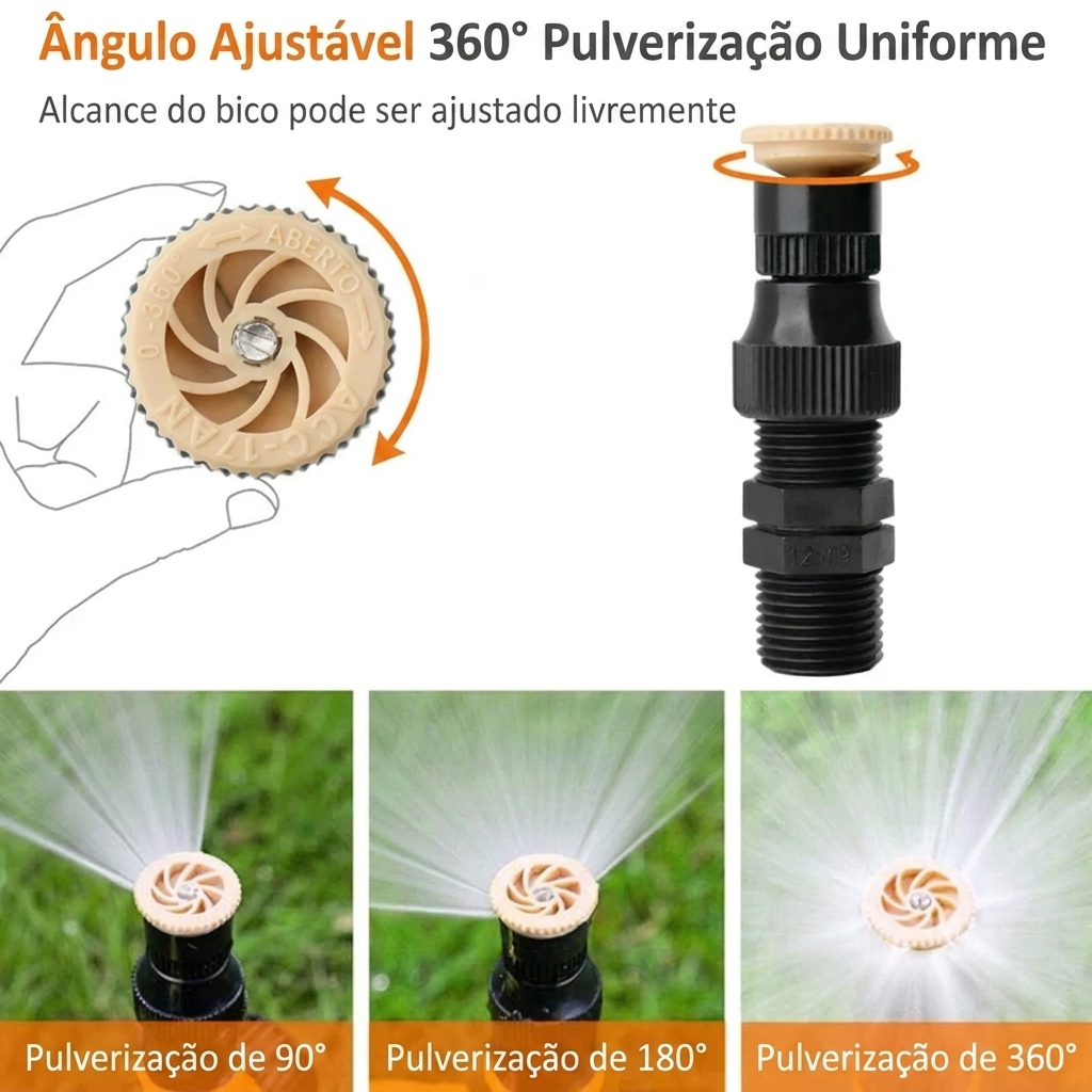 Irrigador Giratório 360º Prático
