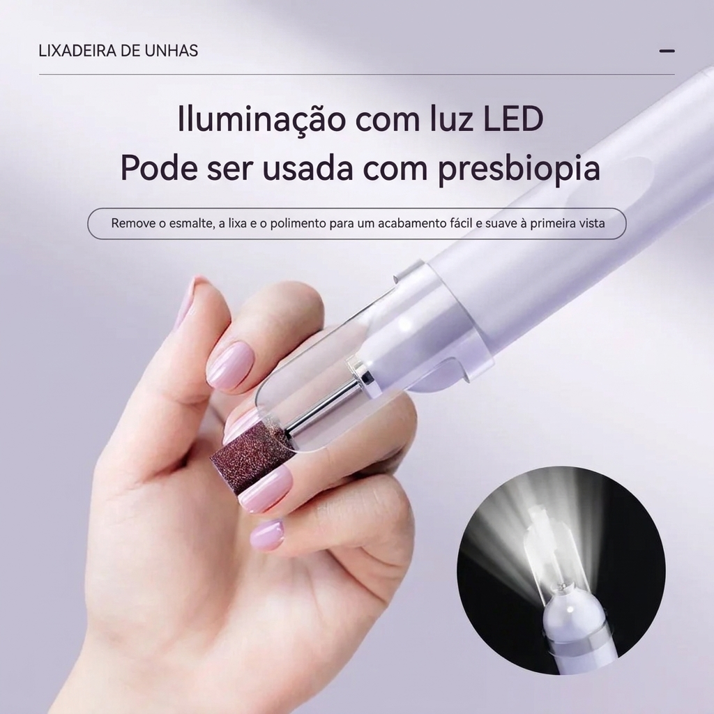 Lima Elétrica Unhas LED