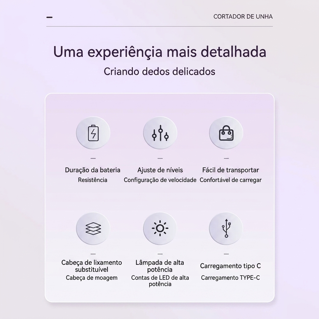 Lima Elétrica Unhas LED