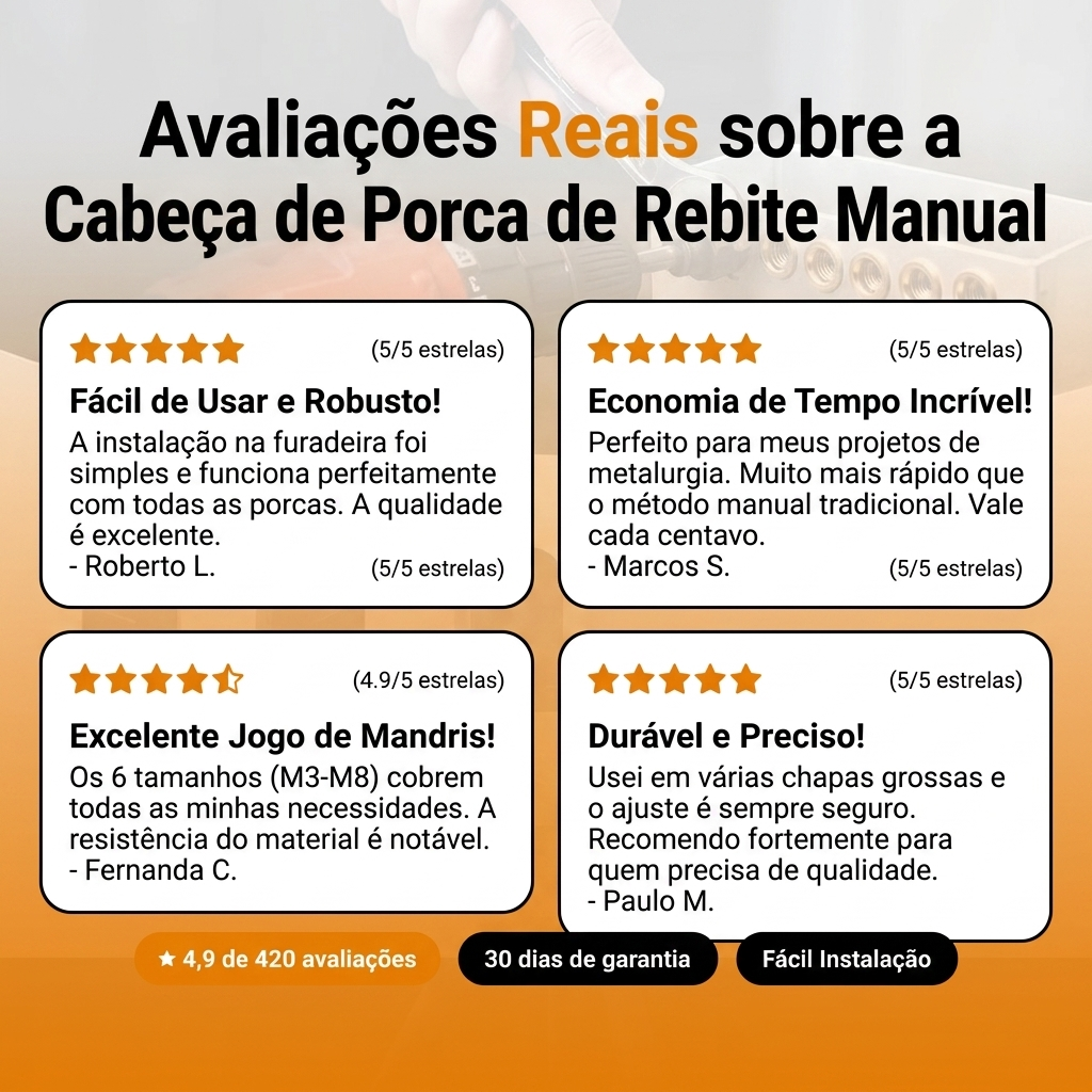 Kit Rebitador Profissional Completo Forte Compacto
