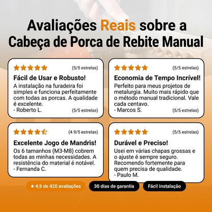 Kit Rebitador Profissional Completo Forte Compacto