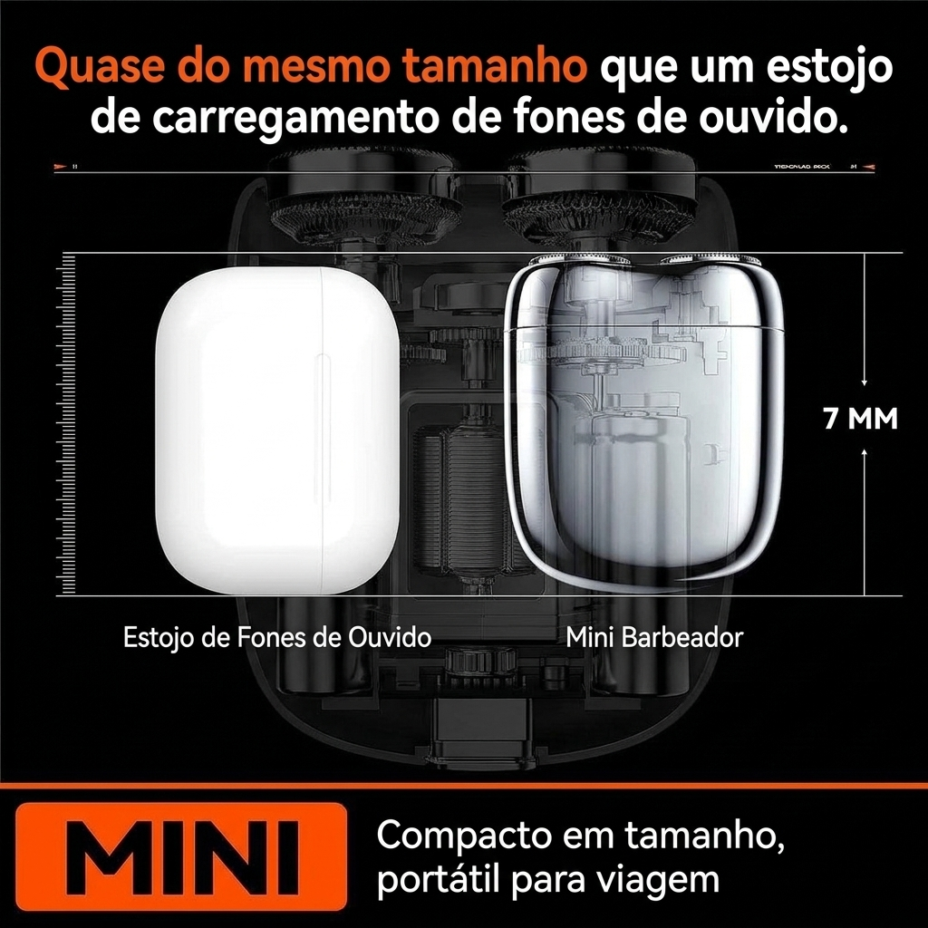 Mini Barbeador Pocket Pro Compacto