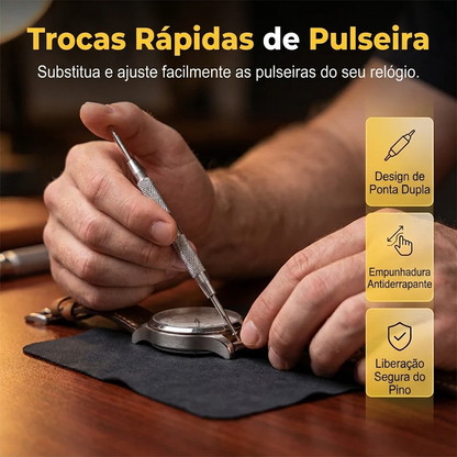 Kit completo de reparação de relógios – 72 peças, todas as ferramentas necessárias para abrir, ajustar e reparar em casa