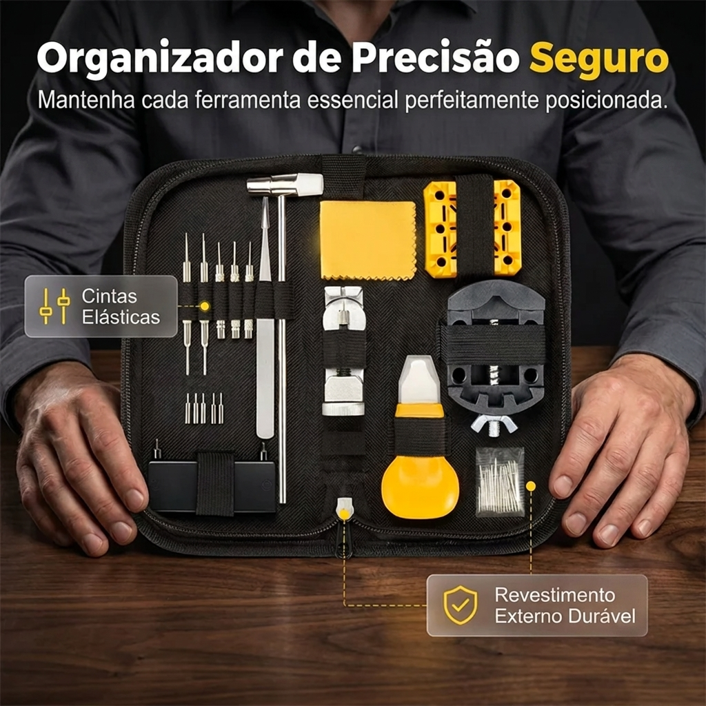 Kit completo de reparação de relógios – 72 peças, todas as ferramentas necessárias para abrir, ajustar e reparar em casa