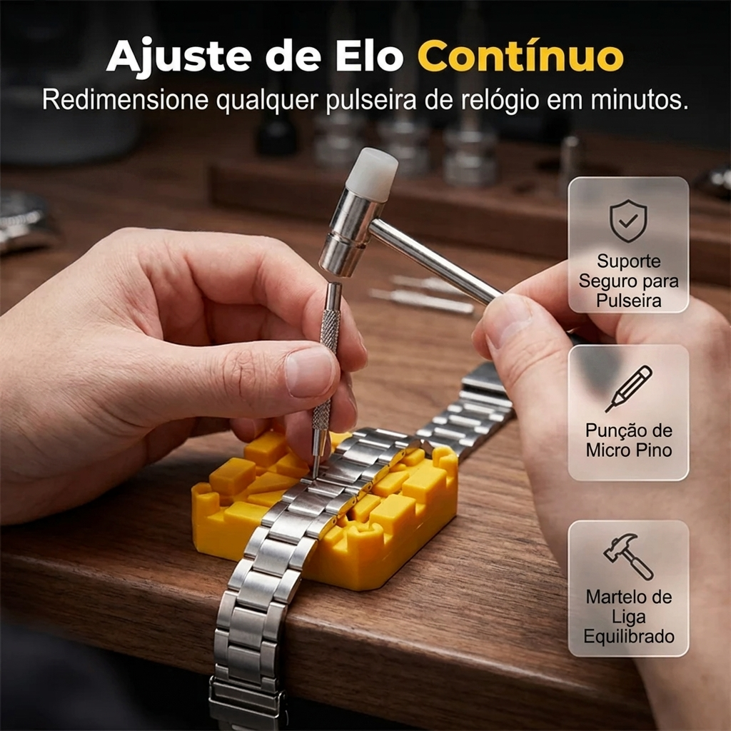 Kit completo de reparação de relógios – 72 peças, todas as ferramentas necessárias para abrir, ajustar e reparar em casa