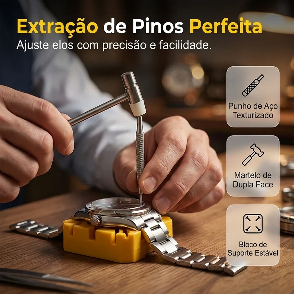 Kit completo de reparação de relógios – 72 peças, todas as ferramentas necessárias para abrir, ajustar e reparar em casa