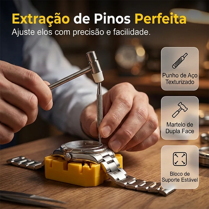 Kit completo de reparação de relógios – 72 peças, todas as ferramentas necessárias para abrir, ajustar e reparar em casa