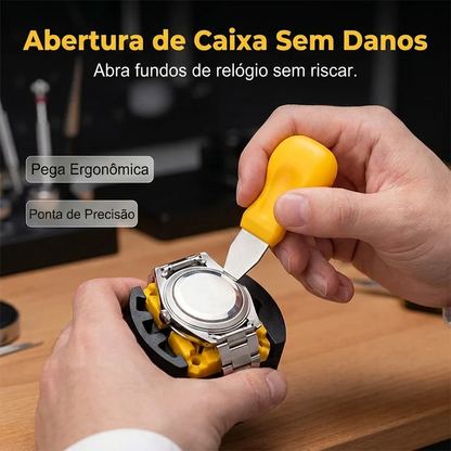 Kit completo de reparação de relógios – 72 peças, todas as ferramentas necessárias para abrir, ajustar e reparar em casa