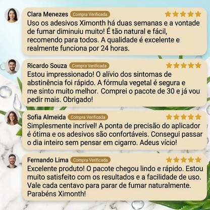 Adesivos para deixar de fumar – Extratos naturais de plantas