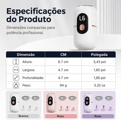 Lima Elétrica para Pés Profissional