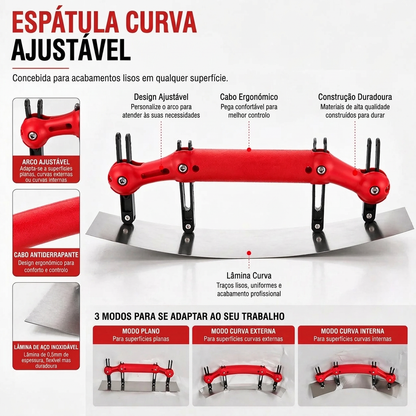 Raspador Curvo Ajustável – Ferramenta Multifuncional para Superfícies Curvas