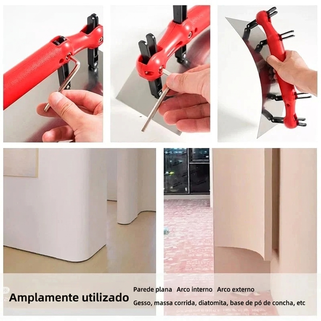 Raspador Curvo Ajustável – Ferramenta Multifuncional para Superfícies Curvas