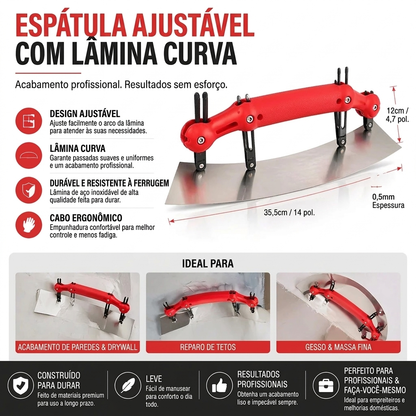 Raspador Curvo Ajustável – Ferramenta Multifuncional para Superfícies Curvas