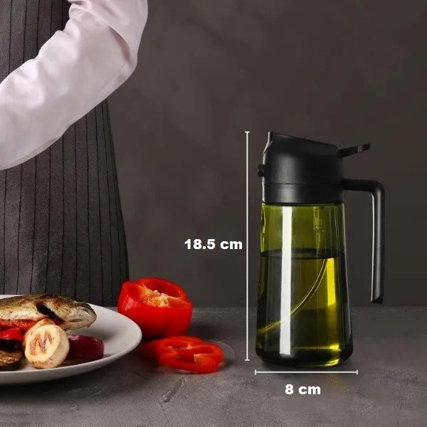 Dosador de Óleo 2 em 1 – Spray & Bico Dosador de Precisão