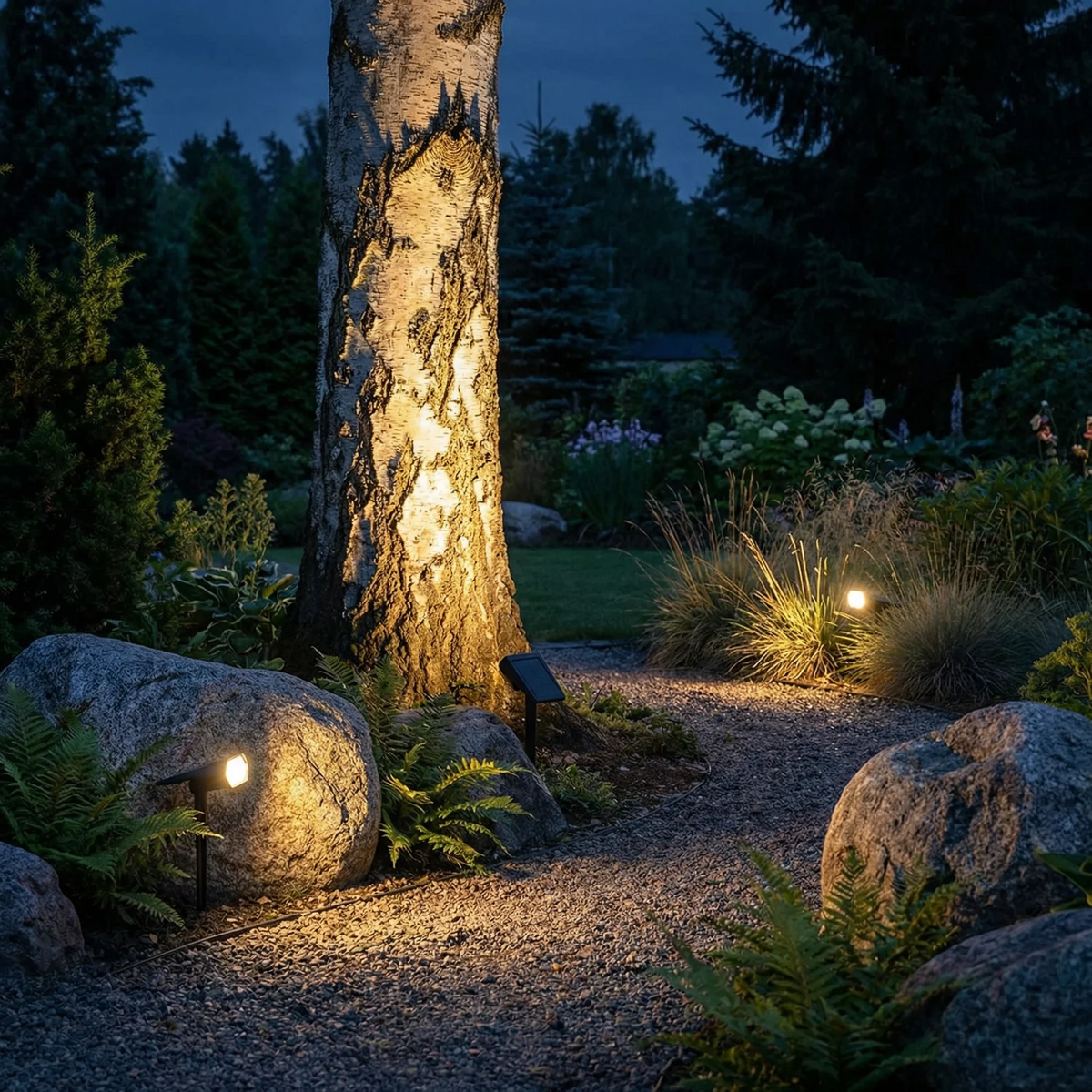 Refletor Solar LED para Jardim – Iluminação Externa Automática