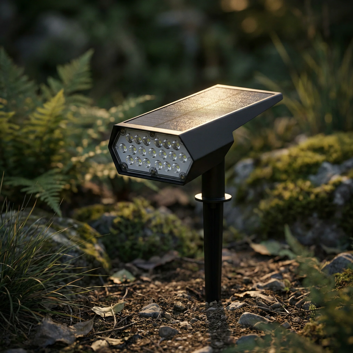 Refletor Solar LED para Jardim – Iluminação Externa Automática