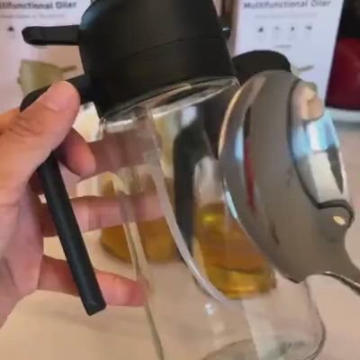 Dosador de Óleo 2 em 1 – Spray & Bico Dosador de Precisão